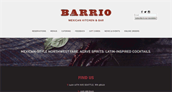 Desktop Screenshot of barriorestaurant.com