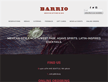 Tablet Screenshot of barriorestaurant.com
